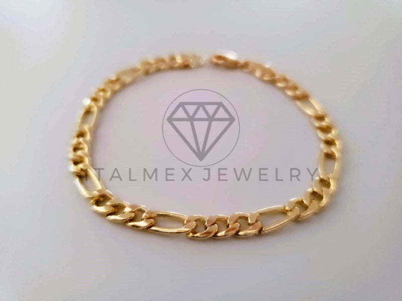 Pulsera Elegante - 104483 - Diseño Figaro 5mm x 8 Pulgadas Oro Laminado 18K