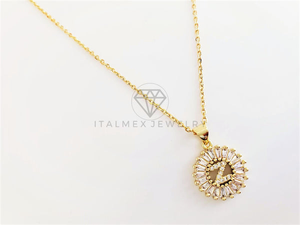 Collar Elegante - 102627 - Collar Inicial "Z" Con CZ Clara Oro Laminado 18K