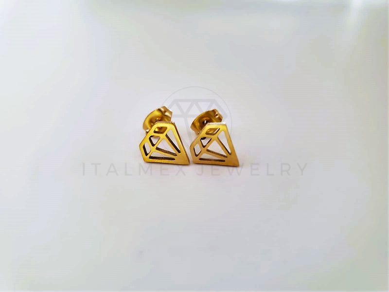 Broquel de Lujo - 104089 - Diseño Diamante Laser Oro Laminado 18K
