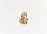 Huggie de Lujo - 103428 - Diseño Clasico y CZ Clara Oro Laminado 18K