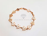 Pulsera Elegante - 103463 - Diseño de Tortugas con CZ Clara Oro Laminado 18K