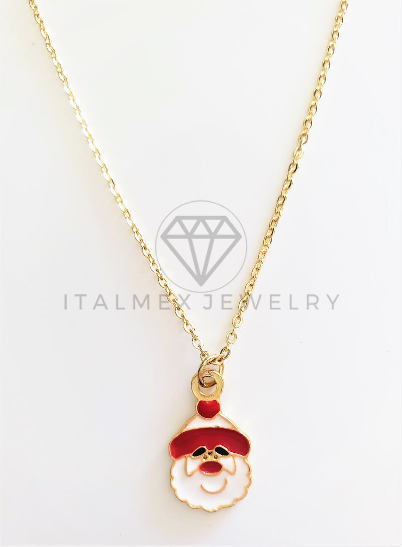Collar Elegante - 103479 - Collar Santa Claus Oro Laminado 18K