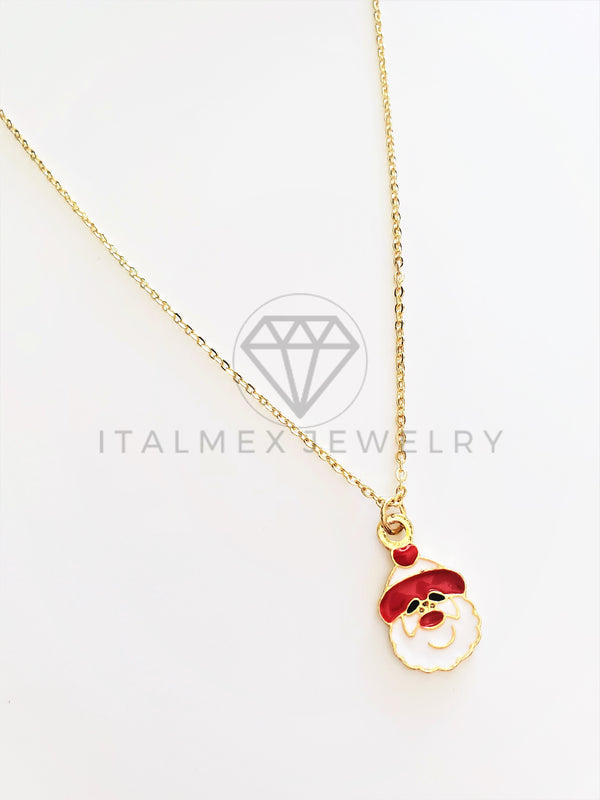 Collar Elegante - 103479 - Collar Santa Claus Oro Laminado 18K