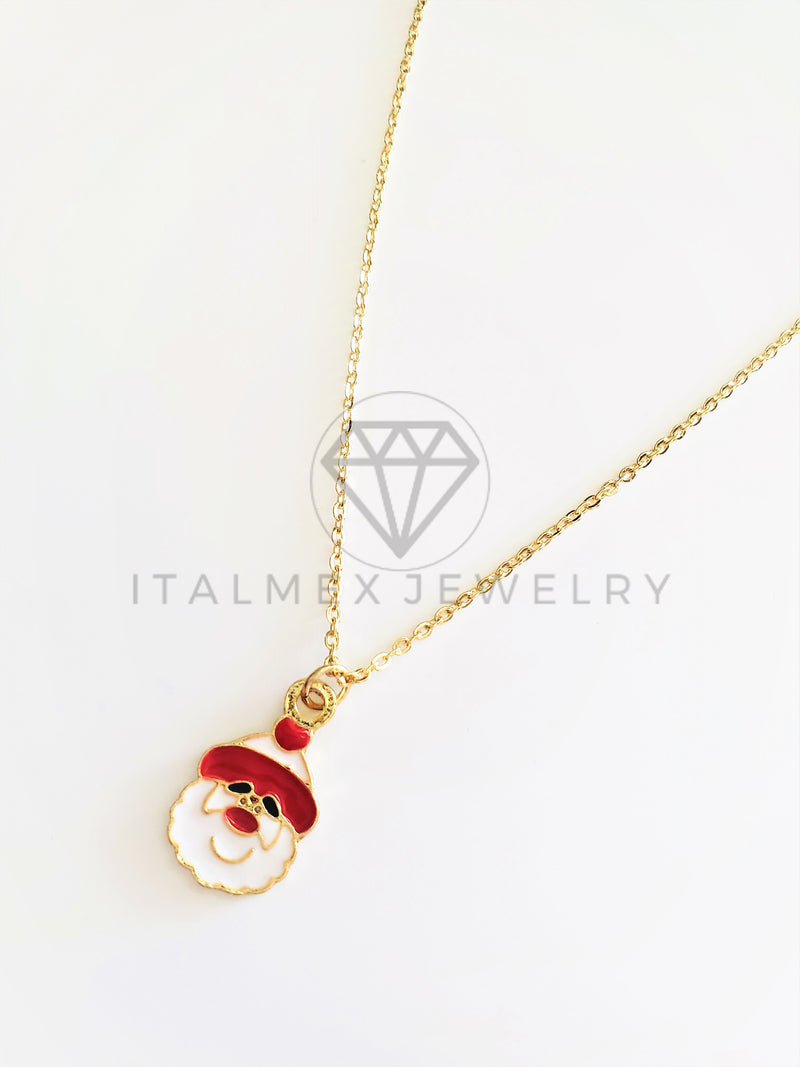 Collar Elegante - 103479 - Collar Santa Claus Oro Laminado 18K