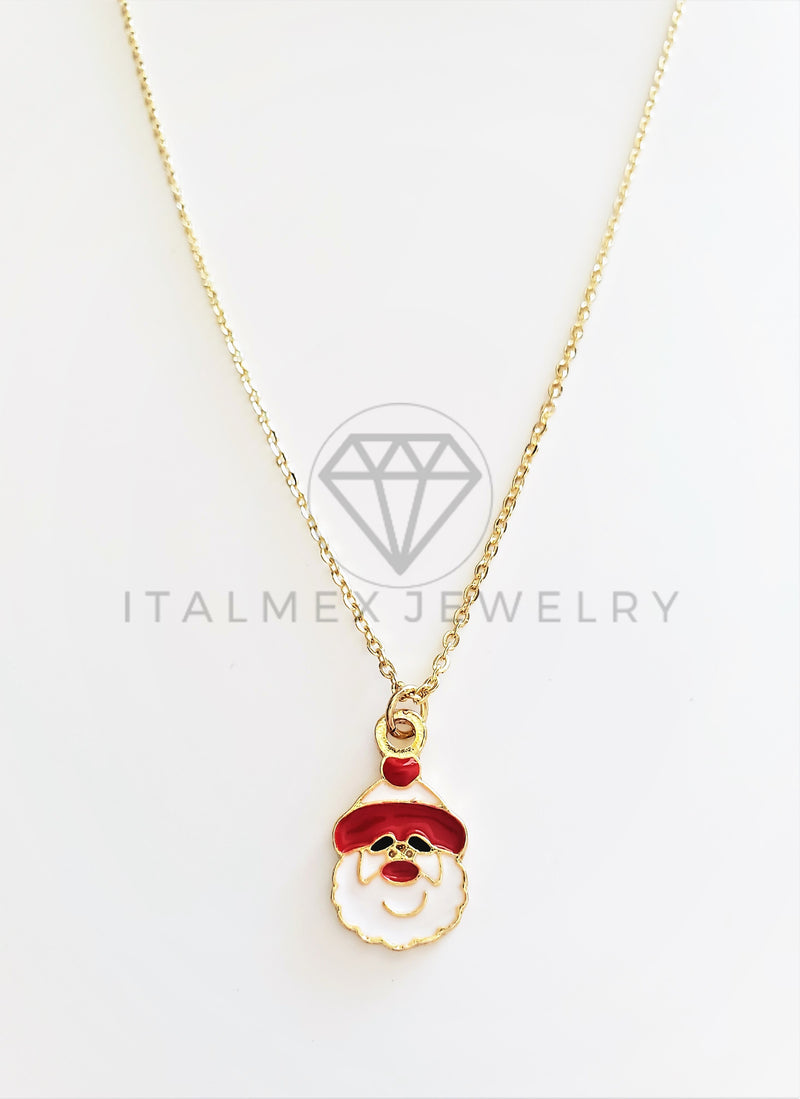 Collar Elegante - 103479 - Collar Santa Claus Oro Laminado 18K