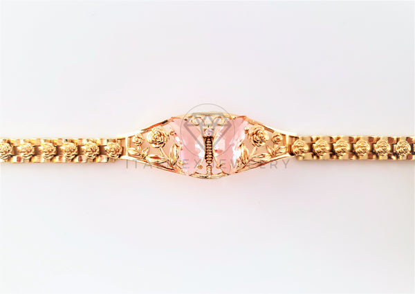 Pulsera Elegante - 103499 - Esclava de Mariposa CZ Rosa Oro Laminado 18K