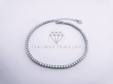 Pulsera de Lujo - 103609 - Diseño de Hilera Circonia Clara Plata Fina .925
