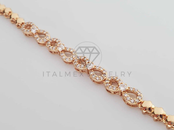 Pulsera de Lujo - 100287 - Diseño Infinito con CZ Clara Oro Laminado 18K