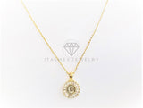 Collar Elegante - 102613 - Collar Inicial "C" Con CZ Clara Oro Laminado 18K