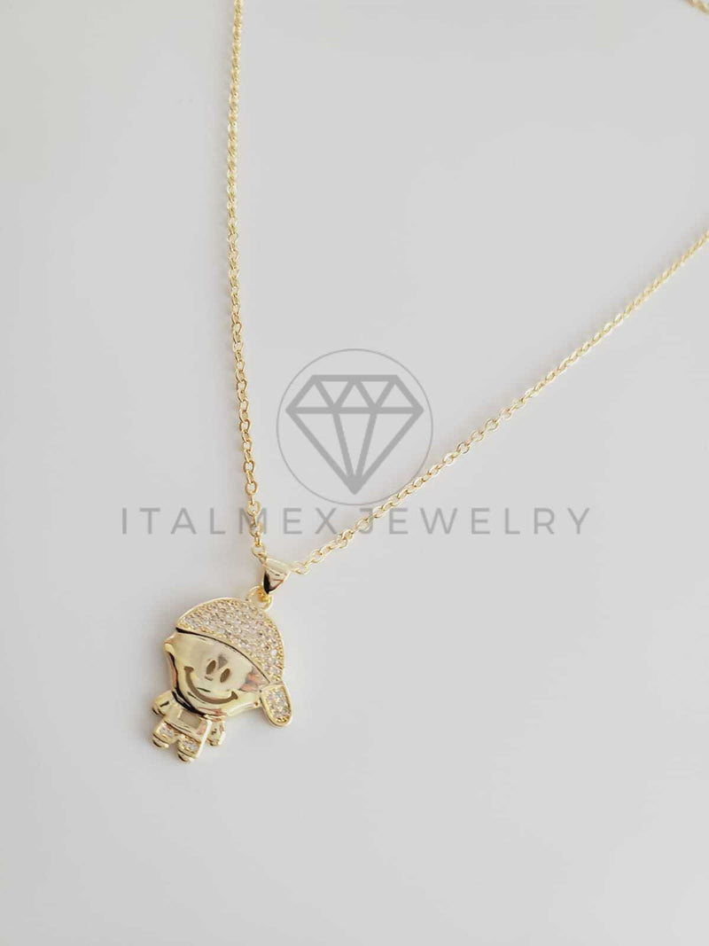 Collar Elegante - 102649 - Collar Niño CZ Clara Oro Laminado 18K