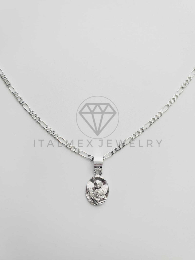 Dije Religioso - 102535 - Medalla Diamantada Mini San Judas Plata Fina .925