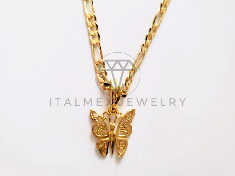 Dije de Lujo - 104191 - Dije Mariposa Clásico Oro Laminado 18K