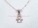 Dije Religioso - 104457 - Dije de Angelito Circonia Clara - Plata .925