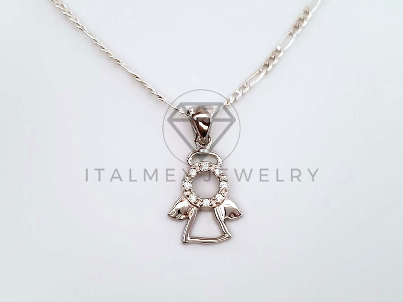 Dije Religioso - 104457 - Dije de Angelito Circonia Clara - Plata .925