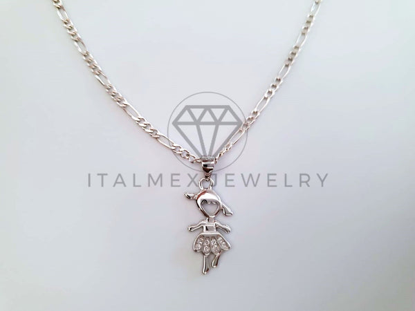 Dije No Religioso - 104459 - Dije de Bailarina Circonia Clara en Plata Fina .925