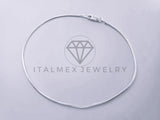 Pulsera de Lujo - 104456 - Diseño Cola de Rata 8 Pulgadas - Plata .925