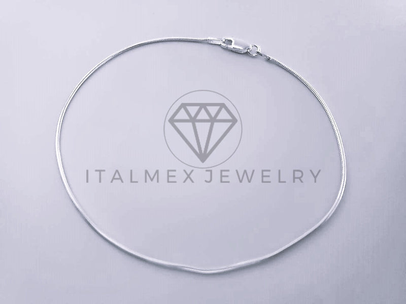 Pulsera de Lujo - 104456 - Diseño Cola de Rata 8 Pulgadas - Plata .925