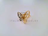 Anillo Dama de Lujo - 104565 - Diseño Mariposa Laser Oro Laminado 18K