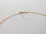 Cadena Clásica - 100537 - Estilo Gucci Zegrinada 4mm/24" Dorada Oro Laminado 18K