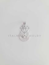 Dije Religioso - 102527 - Medalla Diamantada Espíritu Santo Plata Fina .925