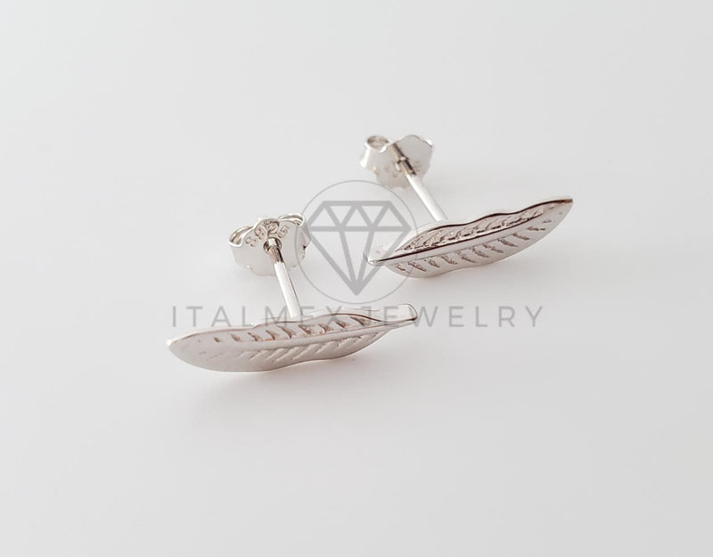 Broquel de Lujo - 101057 - Diseño de Pluma de Pájaro Plata .925