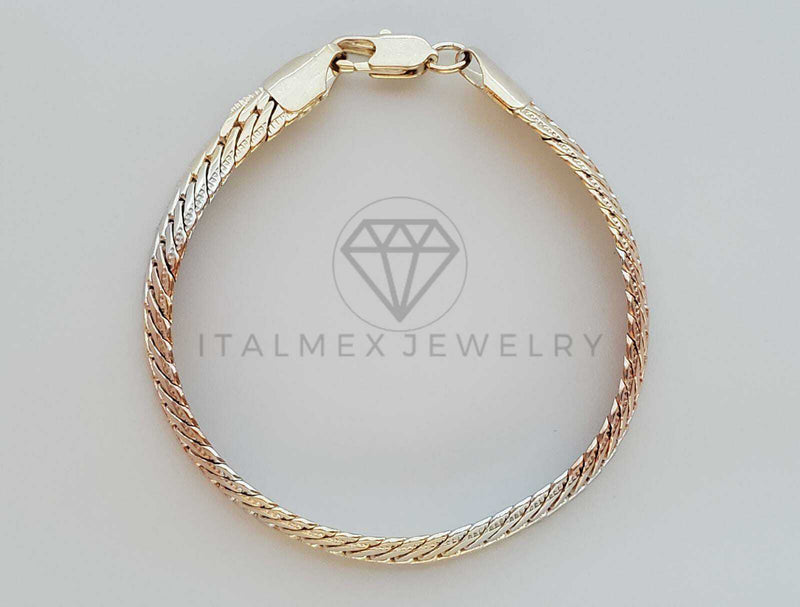 Pulsera de Lujo - 101799 - Diseño Rolex Diamantado 3 Oros Oro Laminado 18K