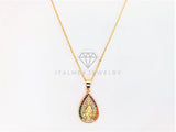 Collar Elegante - 103140 - Collar Virgen de Guadalupe CZ Color Oro Laminado 18K