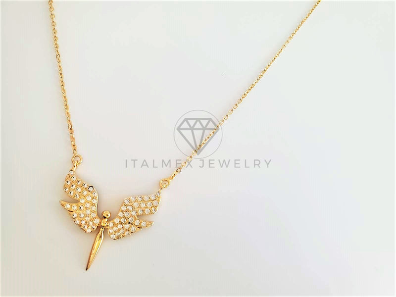 Collar Elegante - 103227 - Collar Ángel CZ Clara Oro Laminado 18K