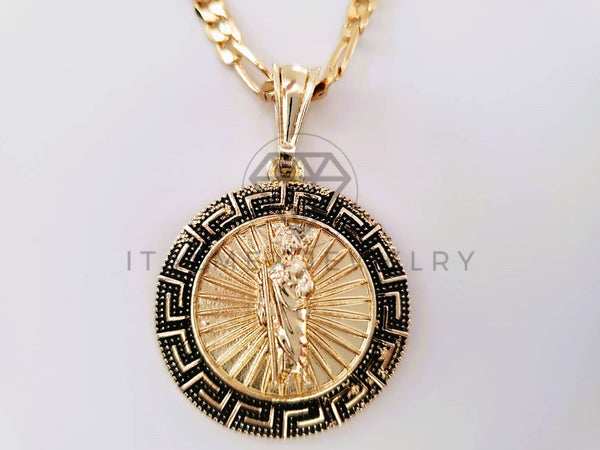 Dije Elegante - 104603 - Dije Centenario San Judas Oro Laminado 18K