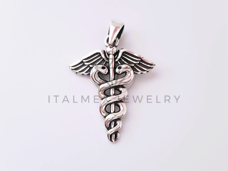 Dije Elegante - 104675 - Diseño Medico Enfermería Plata Fina .925