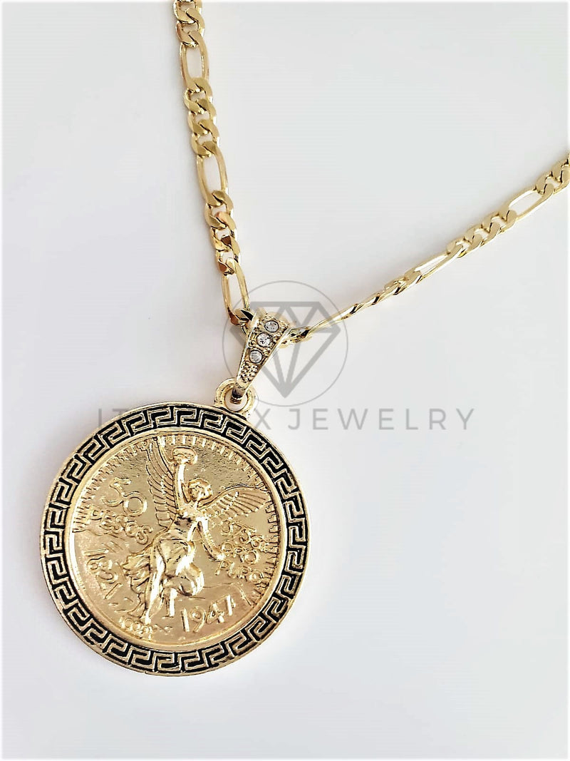 Dije Elegante - 102770 - Dije Centenario de Oro Tamaño Mediano Oro Laminado 18K