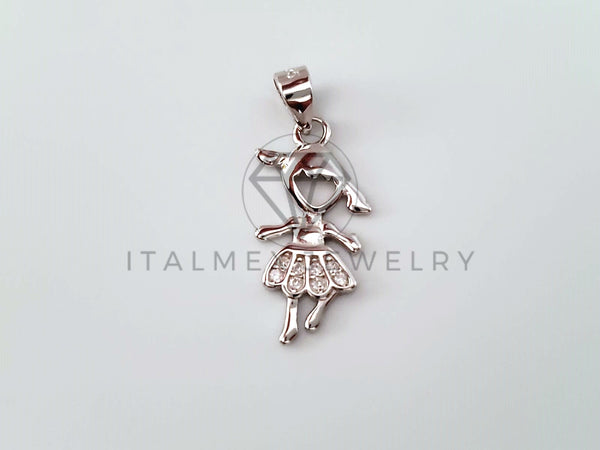 Dije No Religioso - 104459 - Dije de Bailarina Circonia Clara en Plata Fina .925