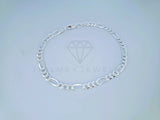 Pulsera de Lujo - 104097 - Diseño Figaro 4mm/ 7 Pulgadas Plata Fina .925