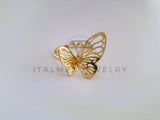 Anillo Dama de Lujo - 104565 - Diseño Mariposa Laser Oro Laminado 18K