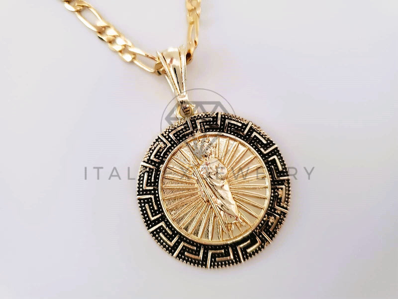 Dije Elegante - 104603 - Dije Centenario San Judas Oro Laminado 18K