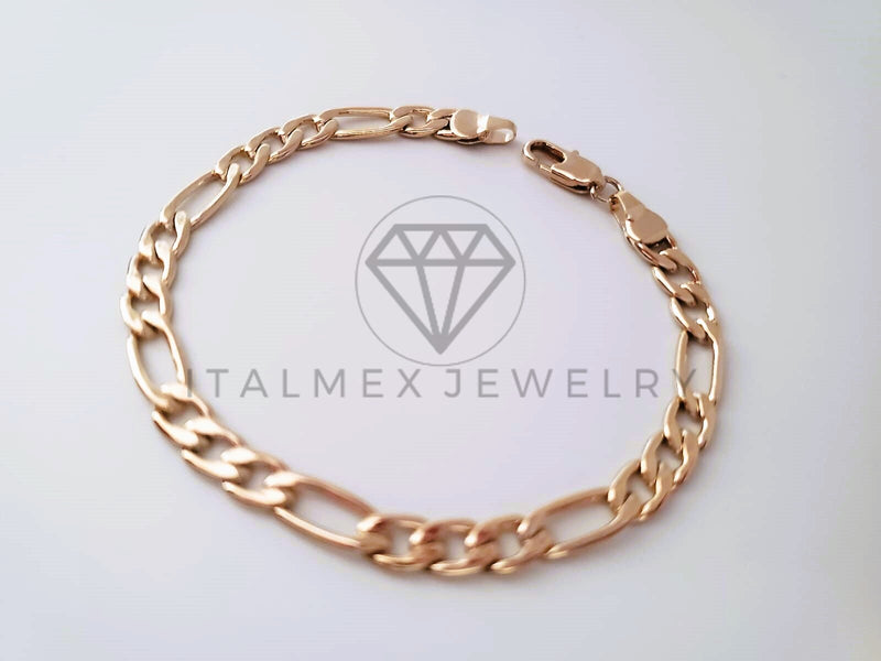 Pulsera de Lujo - 104699 - Diseño Figaro 5.5mm Oro Laminado 18K
