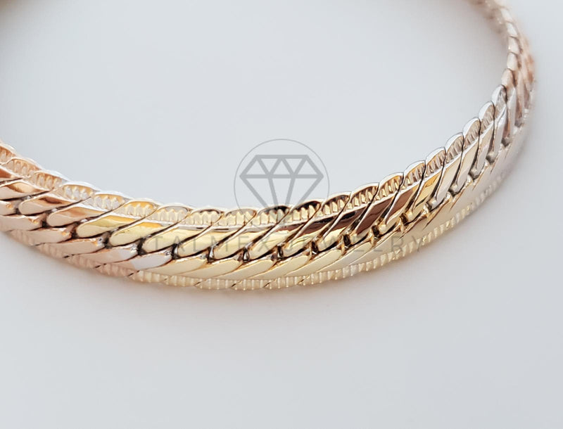 Pulsera de Lujo - 101799 - Diseño Rolex Diamantado 3 Oros Oro Laminado 18K