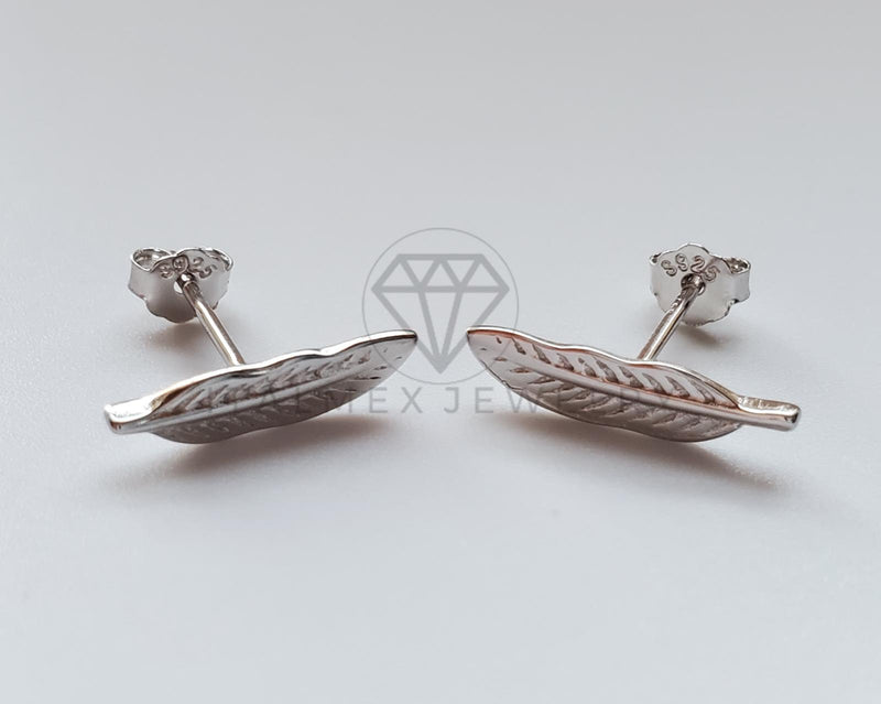 Broquel de Lujo - 101057 - Diseño de Pluma de Pájaro Plata .925