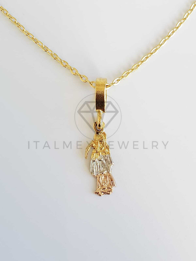Dije Religioso - 100360 - Santa Muerte Tamaño Mini Oro Laminado 18K