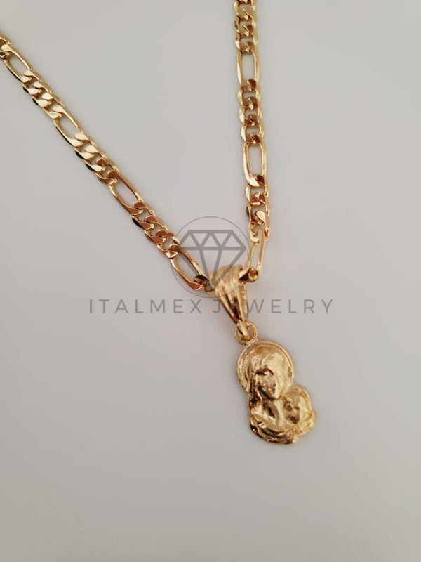 Dije de Lujo - 104244 - Dije de Madre y Bebé Oro Laminado 18K
