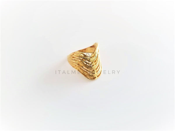 Anillo de Lujo - 103129 - Estilo Semanario Azucarado Dorado Oro Laminado 18K