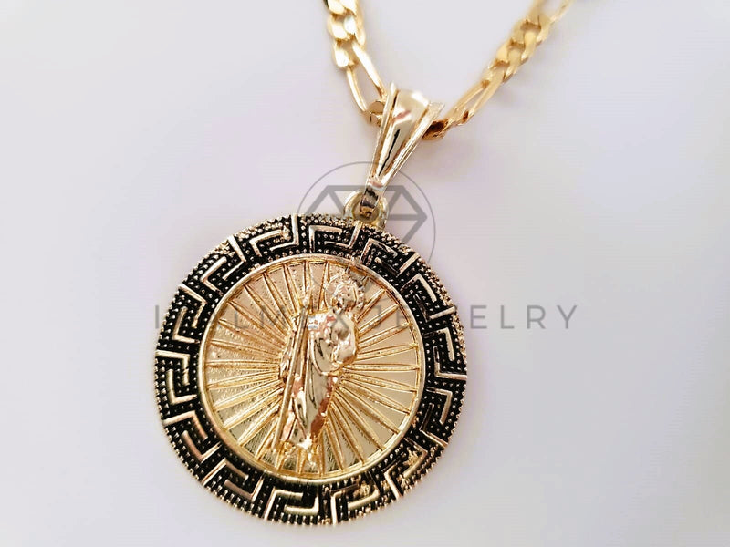 Dije Elegante - 104603 - Dije Centenario San Judas Oro Laminado 18K
