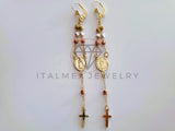Arete de Lujo - 104533 - Arete Rosario Virgen de Guadalupe Oro Laminado 18K