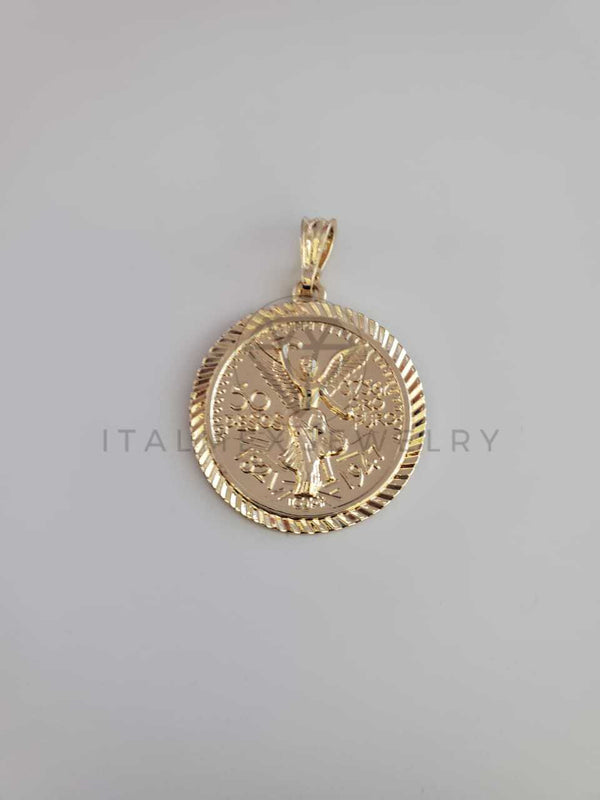 Dije Elegante - 102264 - Dije Centenario de Oro Tamaño Mediano Oro Laminado 18K