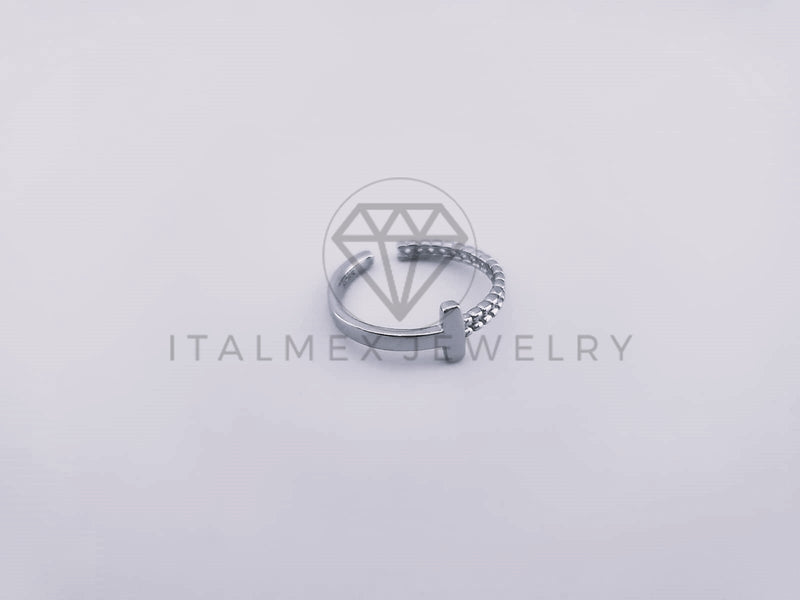 Anillo de Dama - 103608 - Anillo Ajustable Cruz Lisa Plata .925