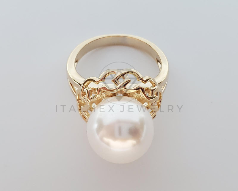 Anillo de Lujo - 101193 - Anillo Dama Perla Entrelazada Oro Laminado 18K