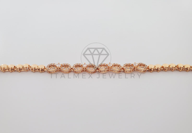 Pulsera de Lujo - 100287 - Diseño Infinito con CZ Clara Oro Laminado 18K