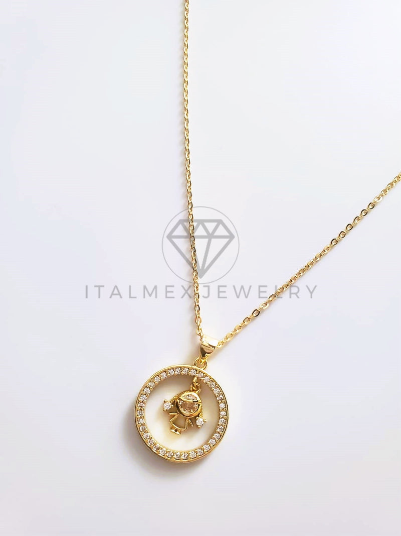 Collar Elegante - 103752 - Collar Niña CZ Clara Oro Laminado 18K
