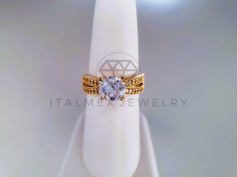 Anillo de Lujo - 103894 - Anillo CZ Clara Pavé Oro Laminado 18K