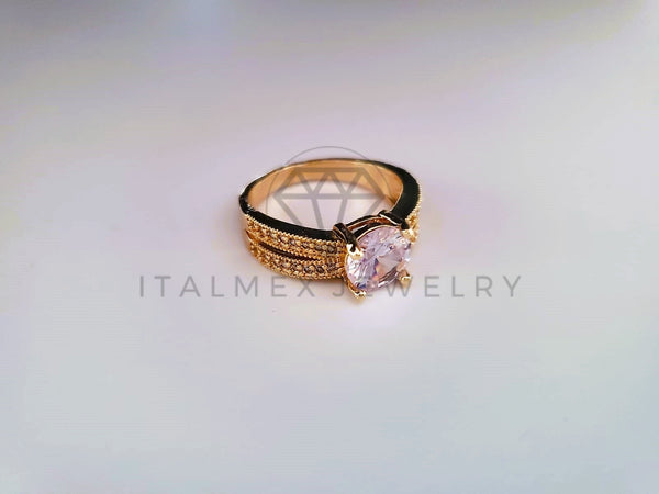 Anillo de Lujo - 103894 - Anillo CZ Clara Pavé Oro Laminado 18K